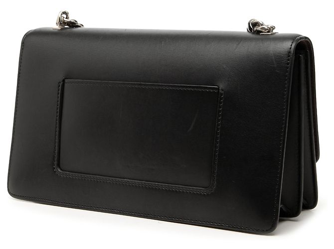 16 Céline Celine Black Small Leather Case Chain Flap Nero - vista 2