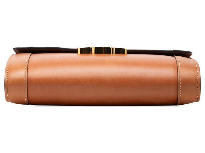 Céline Celine Borsa a Tracolla Triomphe in Pelle di Vitello Marrone - vista 3