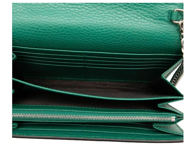 Cartera Dionysus con cadena de piel de becerro verde Gucci - vista 4