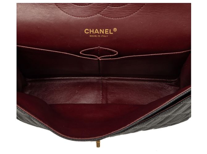 Chanel Black Jumbo Classic Caviar Double Flap Nero - vista 4