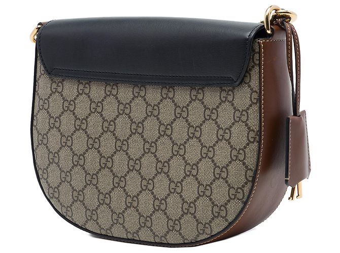 Gucci Beige GG Supreme Web Padlock Crossbody - vista 2