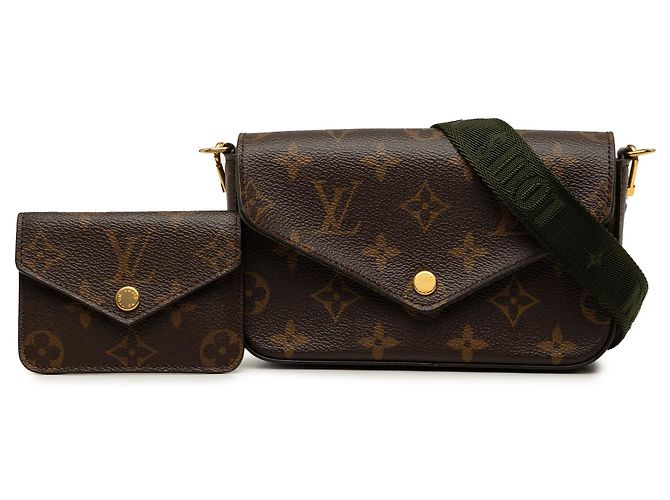 Louis Vuitton Brown Monogram Felicie Strap And Go Marrone - vista 7