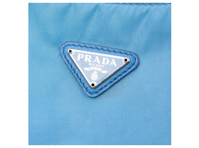 Borsa a tracolla Prada Blue Mini Tessuto Re Edition 2000 - vista 5