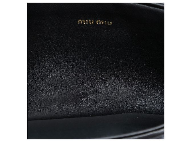 Clutch con catena Miu Miu in nappa matelassé nera con cristalli Nero - vista 4