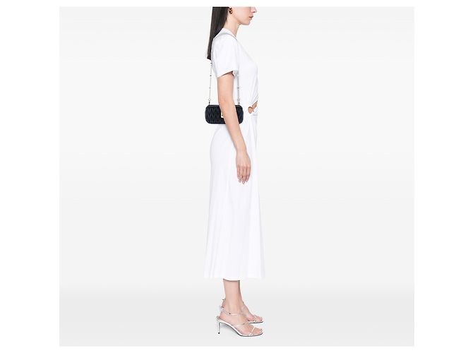Clutch con catena Miu Miu in nappa matelassé nera con cristalli Nero - vista 5