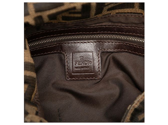 Fendi Brown Zucca Canvas Mamma Forever Marrone - vista 5