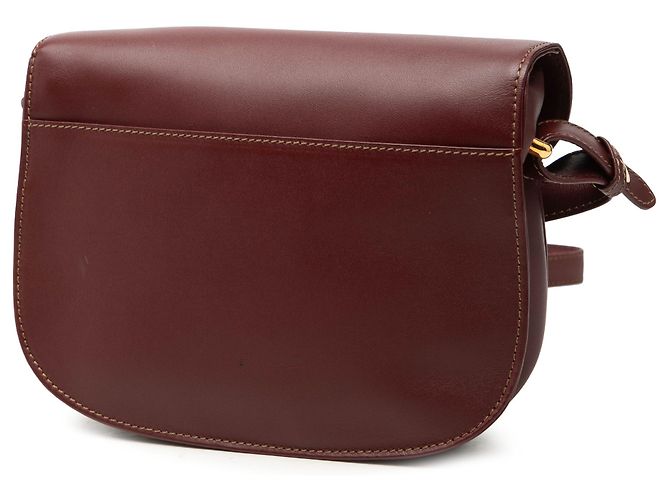 Borsa a tracolla Must De Cartier in pelle rossa Rosso Bordò - vista 2