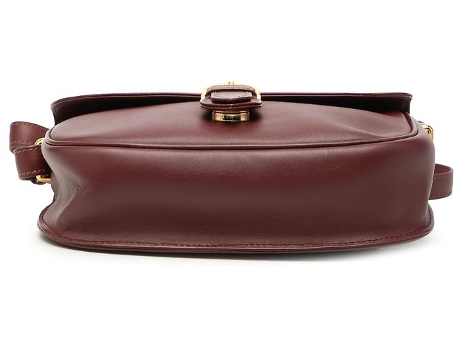 Borsa a tracolla Must De Cartier in pelle rossa Rosso Bordò - vista 3