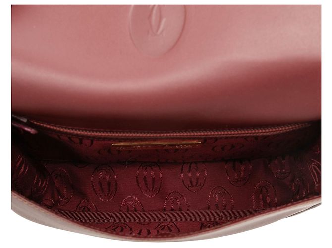 Borsa a tracolla Must De Cartier in pelle rossa Rosso Bordò - vista 4