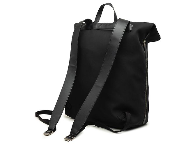 Gucci Black Canvas Techno Web Fold Over Backpack - view 2