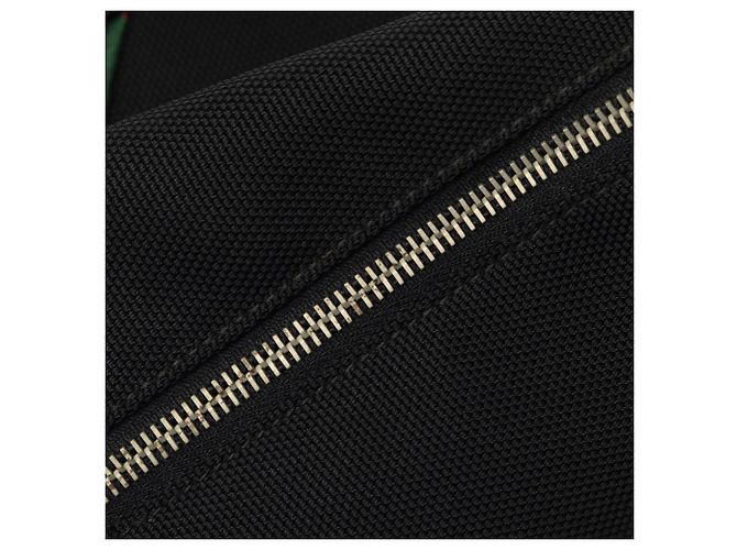 Gucci Black Canvas Techno Web Fold Over Backpack - view 7