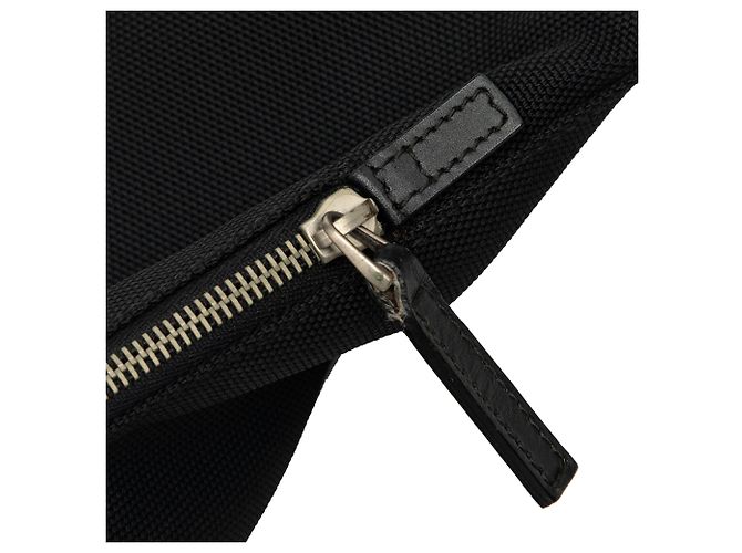 Gucci Black Canvas Techno Web Fold Over Backpack - view 9