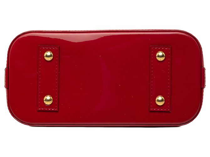 Louis Vuitton Red Monogram Vernis Alma BB Rosso - vista 3