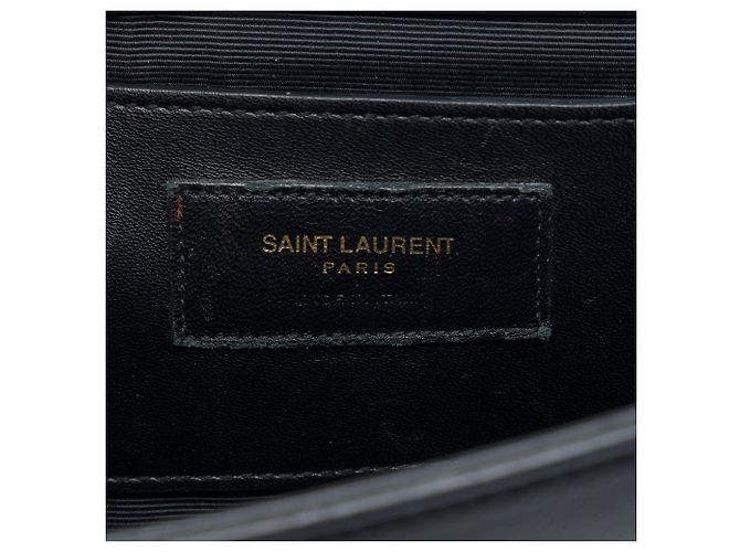 Saint Laurent Black Medium Smooth Calfskin Braided Monogram Kate Crossbody Nero - vista 5