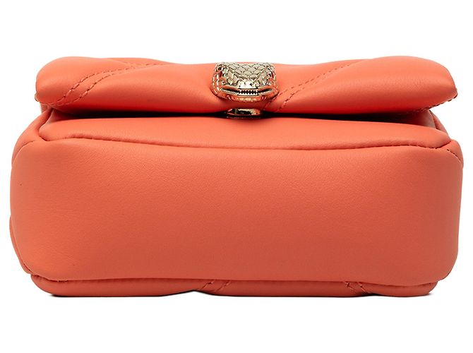 Bulgari Bvlgari Orange Micro Leather Serpenti Cabochon Crossbody Arancione Pesca - vista 3