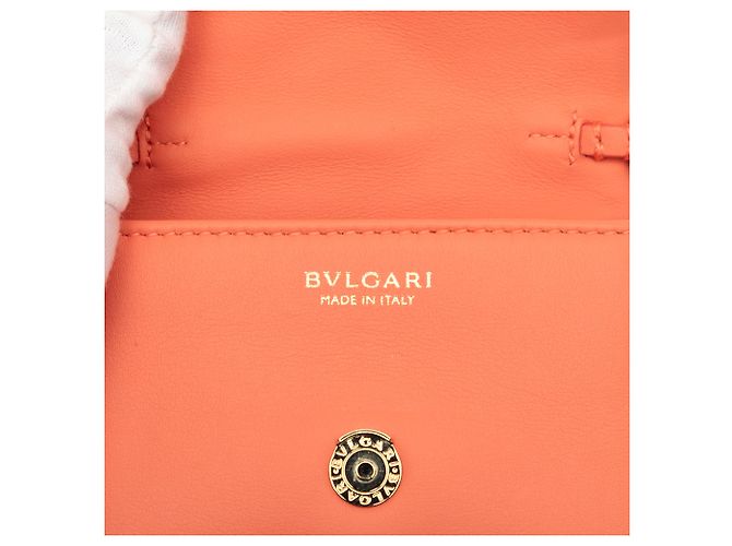 Bulgari Bvlgari Orange Micro Leather Serpenti Cabochon Crossbody Arancione Pesca - vista 5