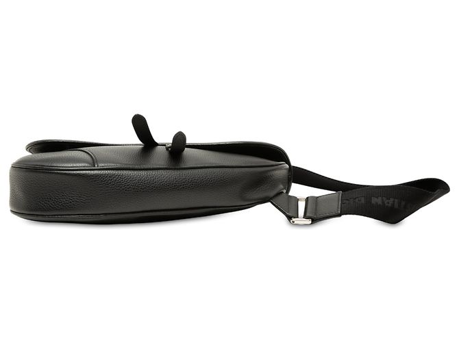 Borsa a tracolla Saddle Dior in pelle di vitello grana nera Nero - vista 3