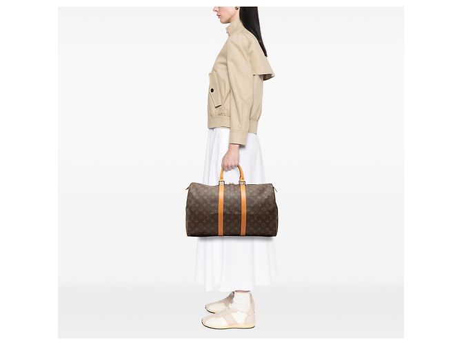 Louis Vuitton Brown Monogram Keepall 45 Marrone - vista 6