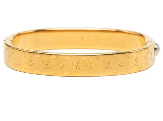 Bracciale Rigido Louis Vuitton Gold Plated Nanogram S D'oro - vista 3