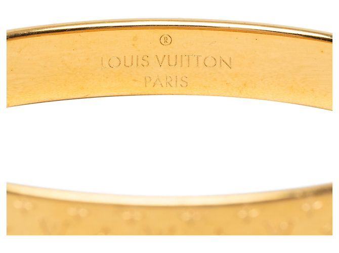Bracciale Rigido Louis Vuitton Gold Plated Nanogram S D'oro - vista 4