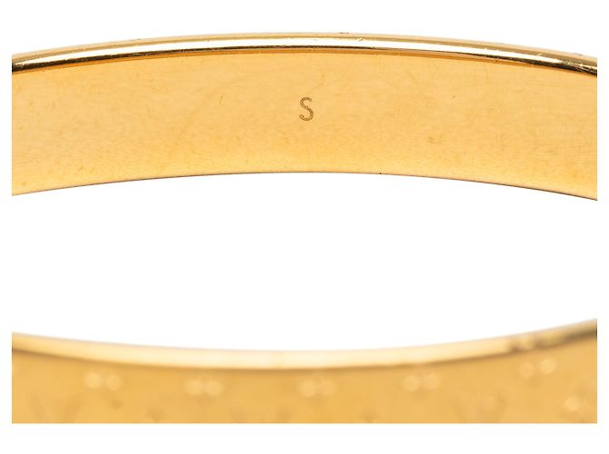 Bracciale Rigido Louis Vuitton Gold Plated Nanogram S D'oro - vista 6