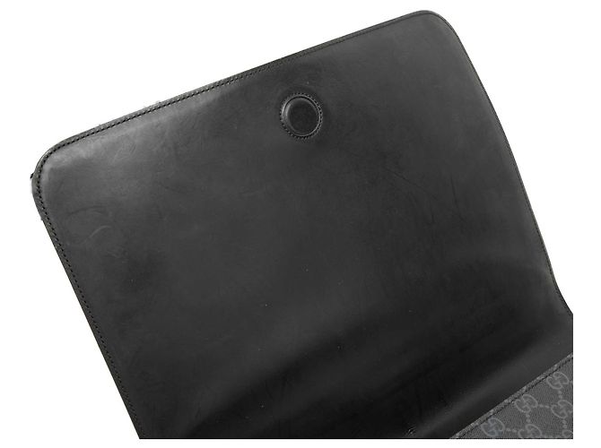 Borsa a tracolla Gucci Black GG Supreme Web Night Courrier Nero - vista 5