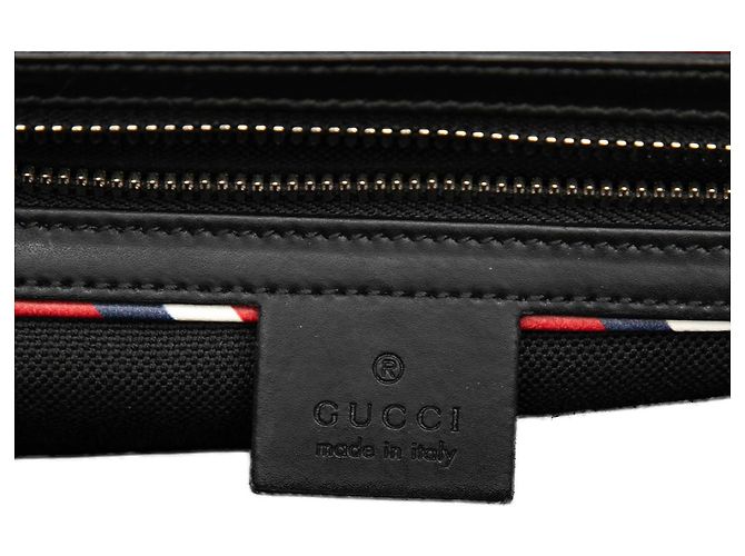 Borsa a tracolla Gucci Black GG Supreme Web Night Courrier Nero - vista 6