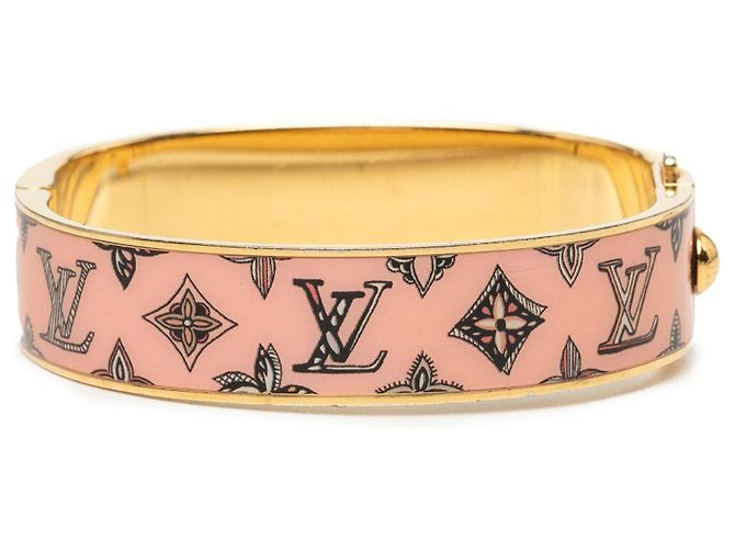 Bracciale a cerniera Monogram Confidential Louis Vuitton placcato oro rosa e smalto M - vista 3