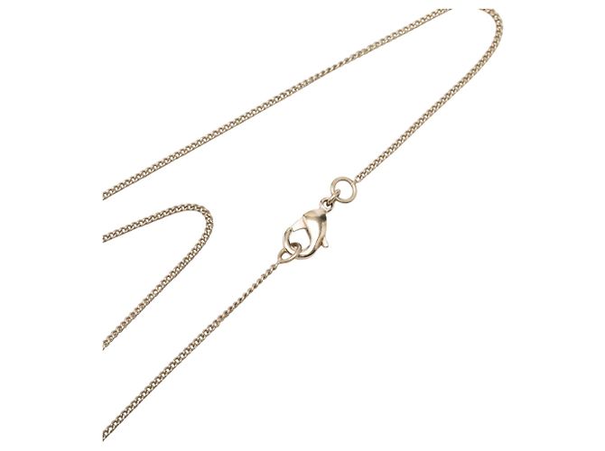 Collana con pendente a fiore smaltato e placcato oro CC Chanel Gold D'oro - vista 5