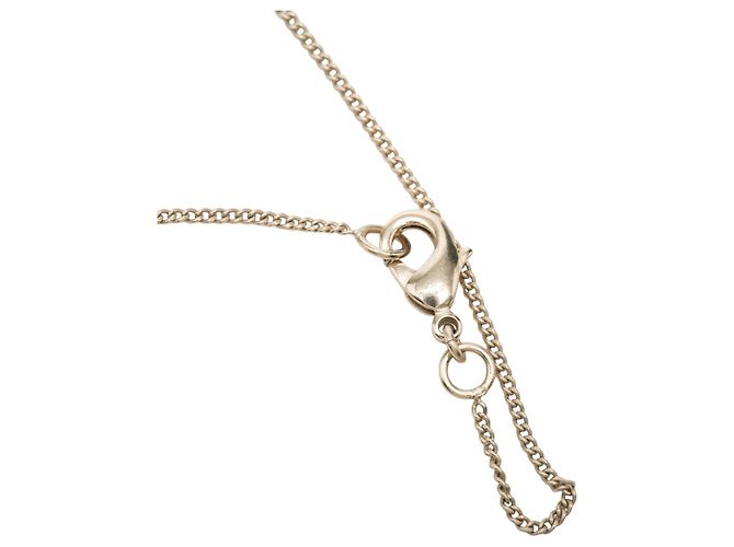 Collana con pendente a fiore smaltato e placcato oro CC Chanel Gold D'oro - vista 6