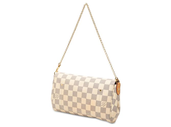 Louis Vuitton White Damier Azur Favorite PM Bianco - vista 2