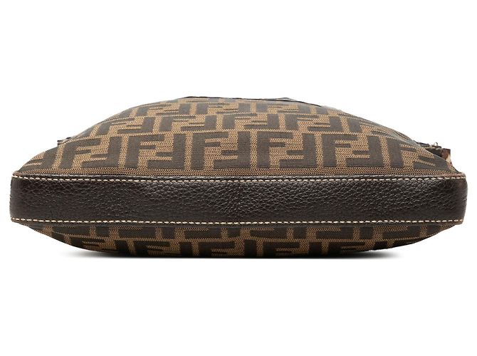 Fendi Brown Zucca Canvas Selleria Crossbody Marrone - vista 3