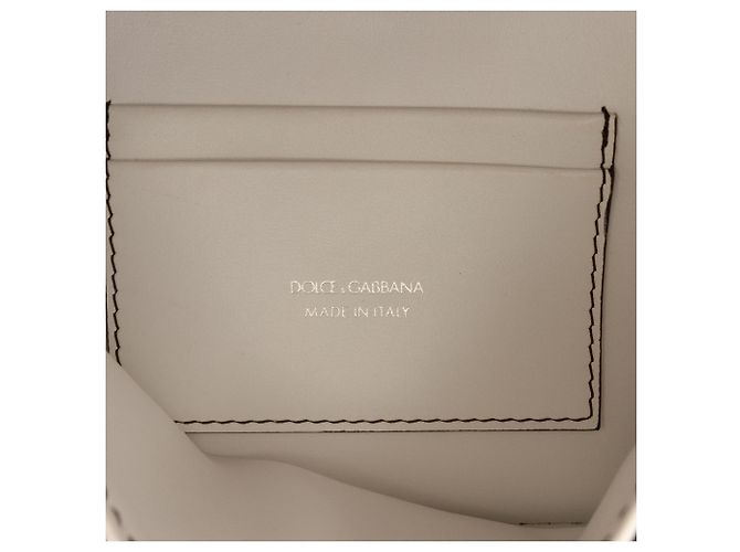 Dolce & Gabbana Millenial Graffiti Crossbody Tasche Klein aus weißem Kalbsleder - Ansicht 5