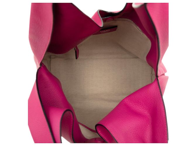 LOEWE Borsa Hobo Anagram Dunas in vitello rosa - vista 4