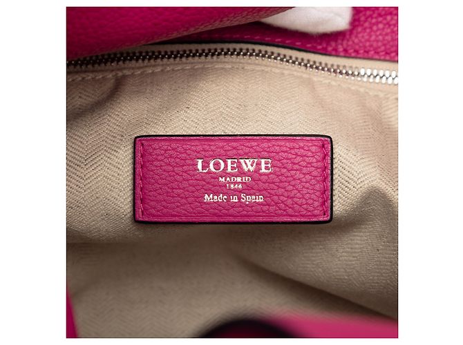 LOEWE Borsa Hobo Anagram Dunas in vitello rosa - vista 5