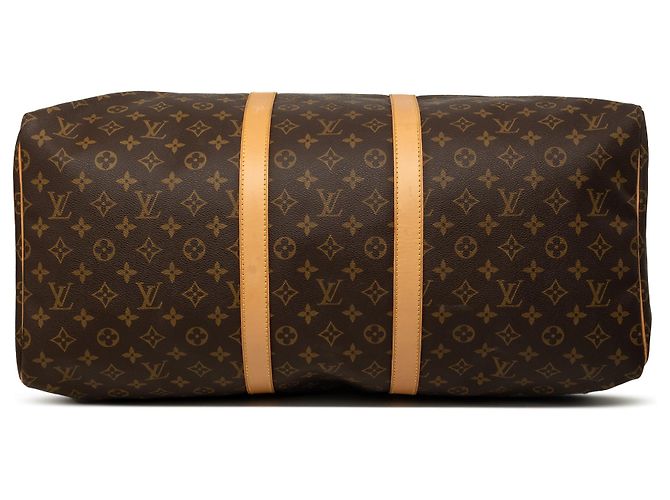 Louis Vuitton Brown Monogram Keepall 55 Marrone - vista 3