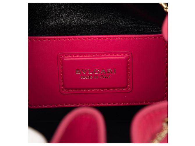 Bulgari Borsa a secchiello Bvlgari Serpenti Forever in pelle rosa - vista 5