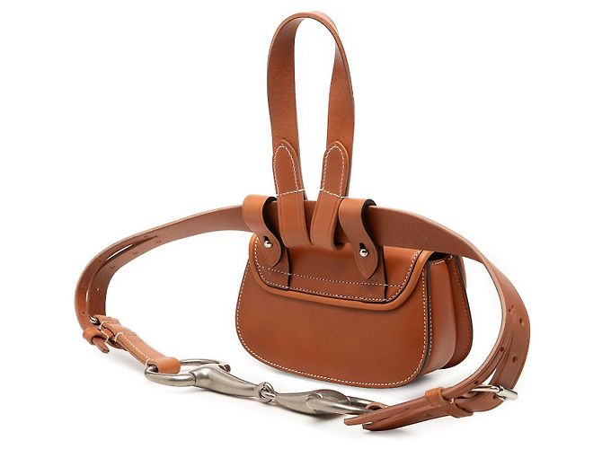 Borsa cintura Gucci Brown Mini Calfskin Bamboo 1947 Marrone - vista 2