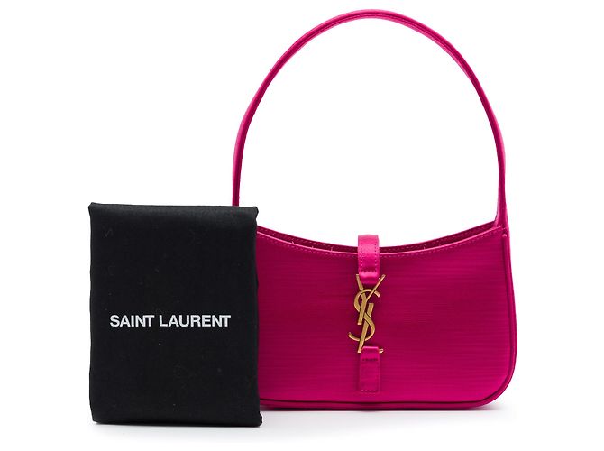 Saint Laurent Pink Mini Satin Le 5 a 7 Rosa - vista 7