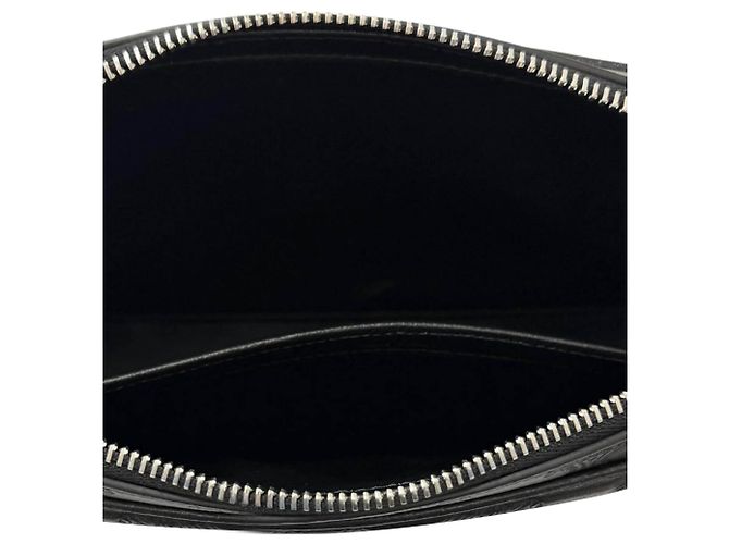 Céline Borsa a tracolla Celine Medium Triomphe in pelle di vitello goffrata nera Nero - vista 4