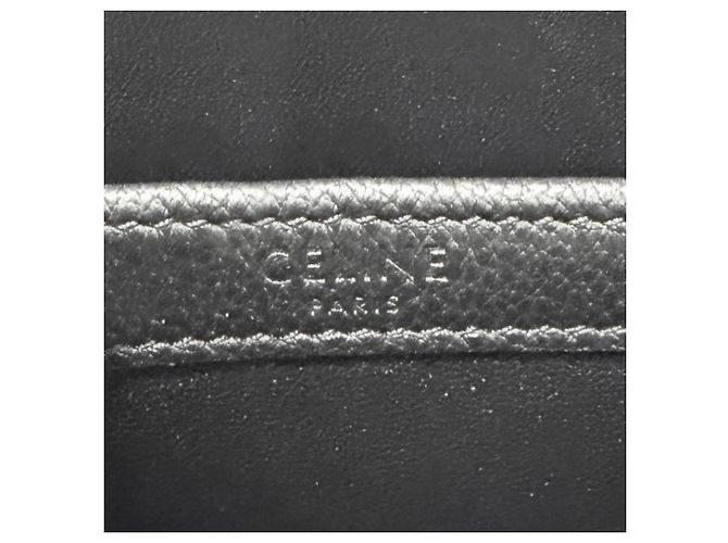Céline Borsa a tracolla Celine Medium Triomphe in pelle di vitello goffrata nera Nero - vista 6