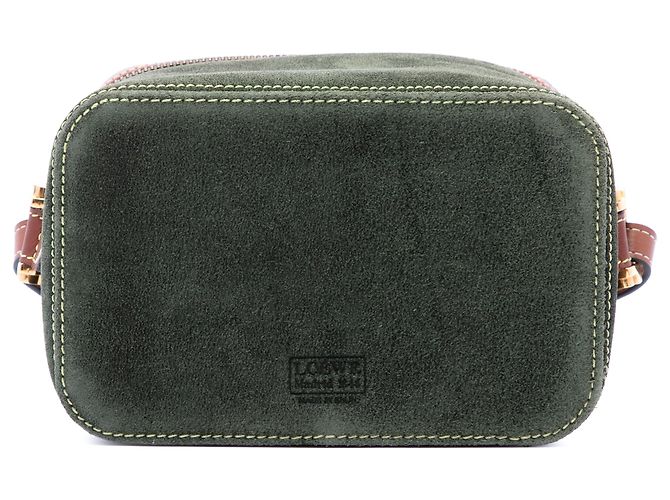 Bolso Vanity Anagram LOEWE de ante verde Verde oscuro - vista 3