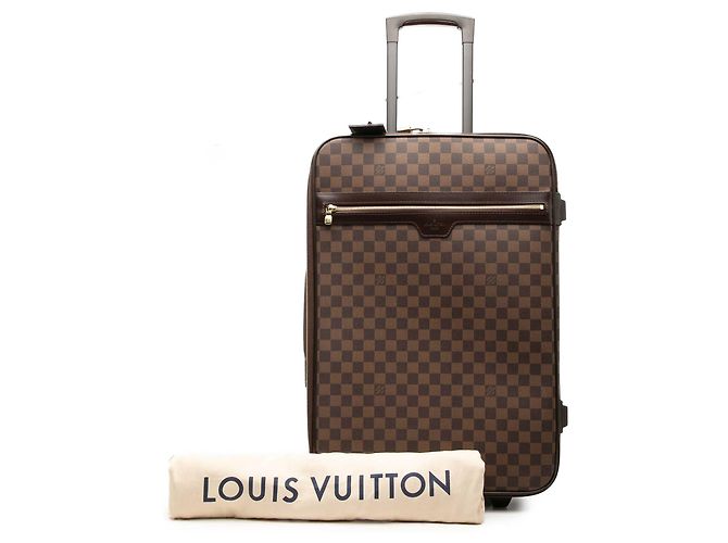 Louis Vuitton Brown Damier Ebene Pegase 55 Marrone - vista 8