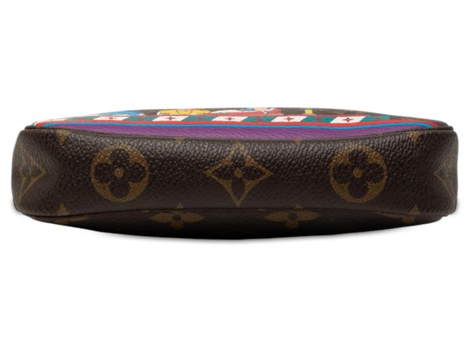 Louis Vuitton Brown Monogram Vivienne Christmas Mini Pochette Accessoires Marrone - vista 3