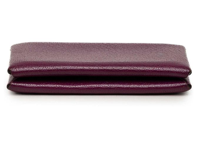 Tarjetero Hermès Calvi en Chevre Mysore Purple Púrpura Morado oscuro - vista 3