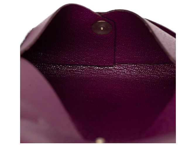 Tarjetero Hermès Calvi en Chevre Mysore Purple Púrpura Morado oscuro - vista 5