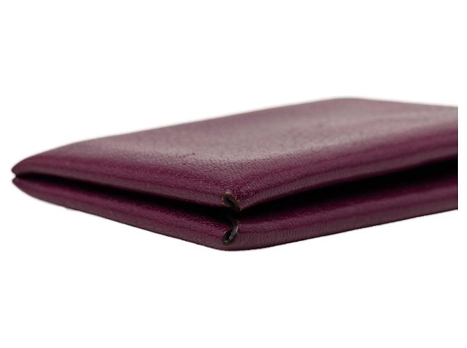 Tarjetero Hermès Calvi en Chevre Mysore Purple Púrpura Morado oscuro - vista 6
