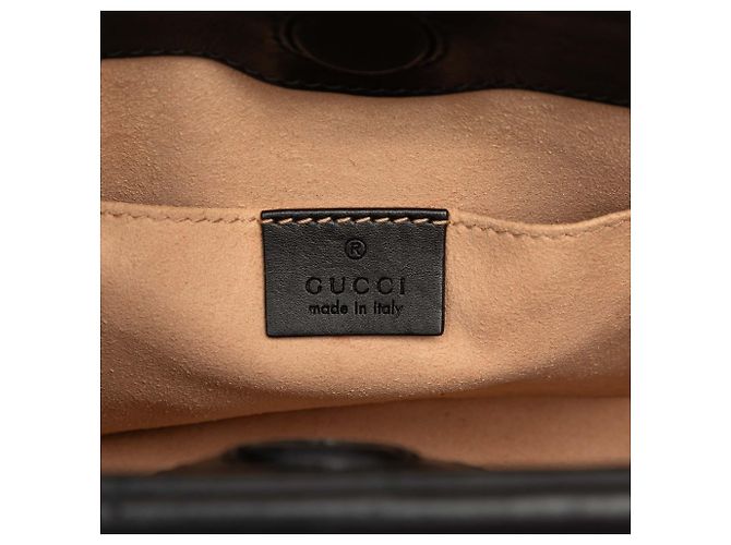 Borsa Gucci Mini Nappa Bamboo Web Nymphaea nera con manico superiore Nero - vista 5