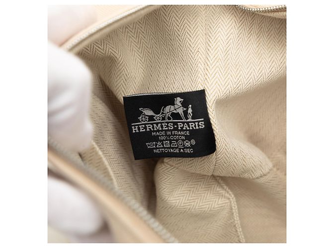 Custodia Pavillon Hermès Brown Large Toile Bride A Brac H Marrone Beige - vista 5