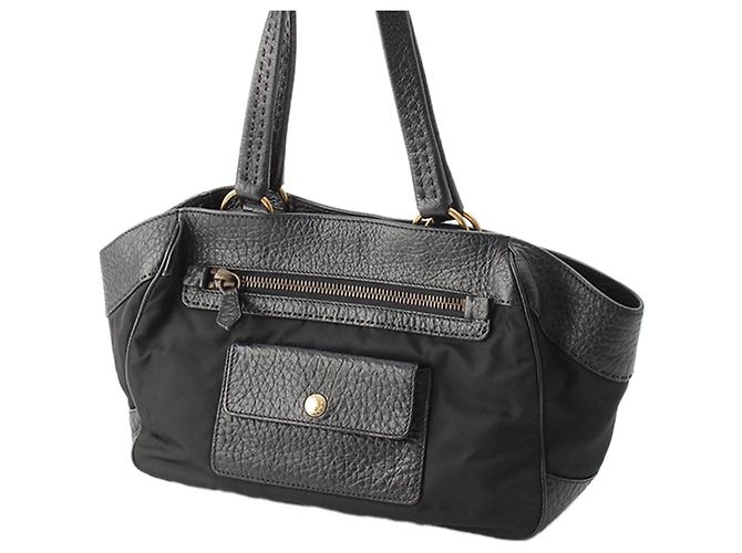Borsa a tracolla Prada Berlino in Tessuto nera con rifiniture Nero - vista 2